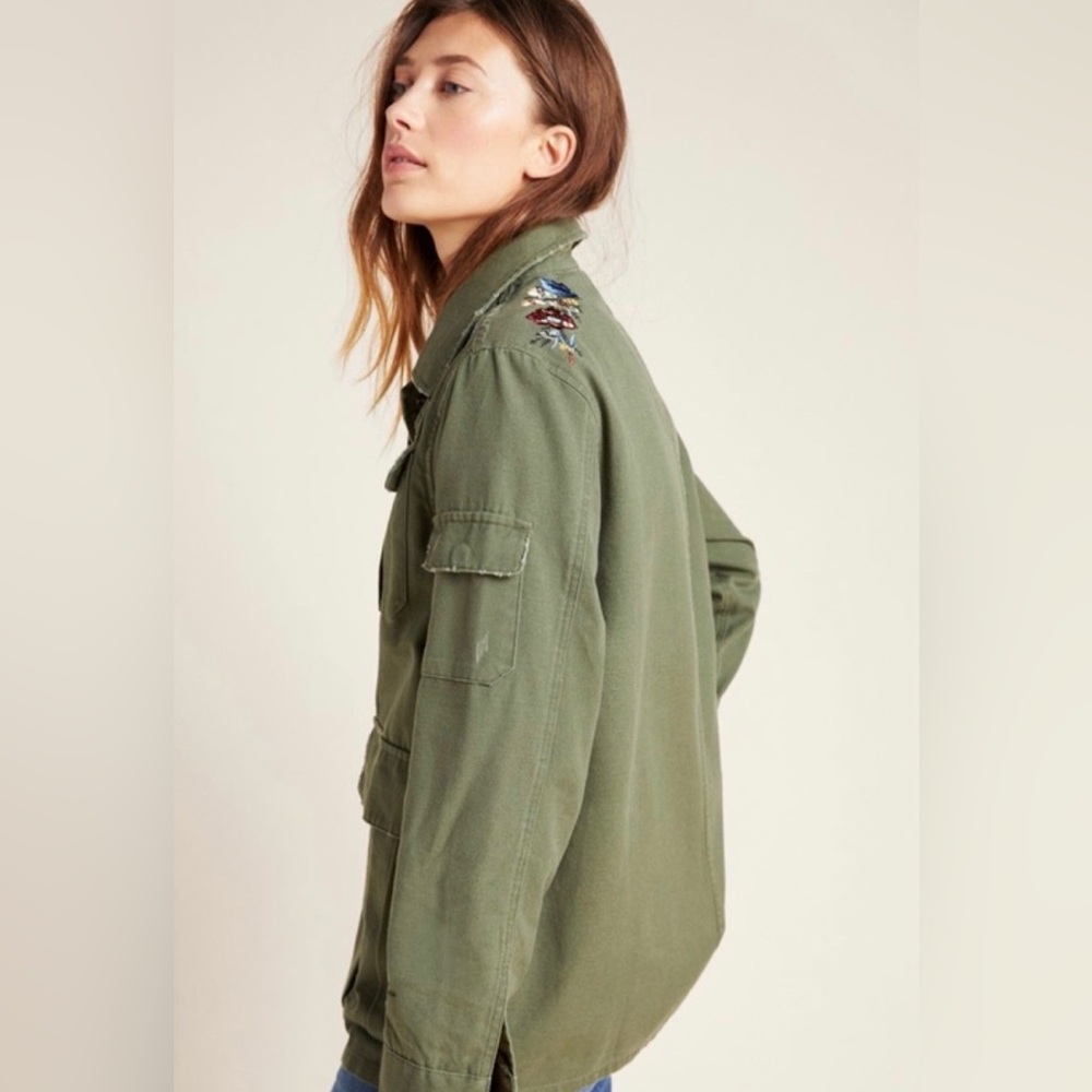 Anthropologie Dolan Embroidered Utility Jacket - Picture 3 of 12